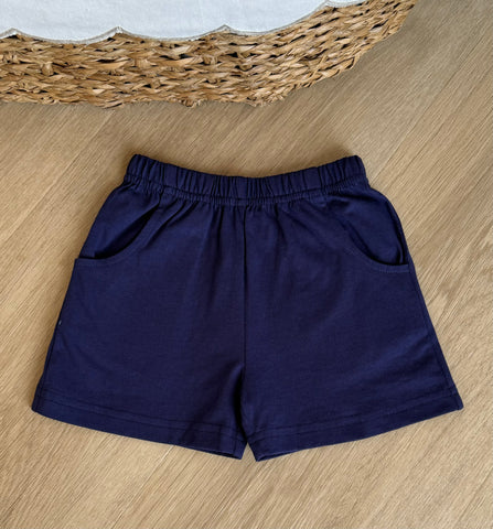 Luigi Kids Navy Pocket Shorts