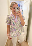 Lavender Floral Top