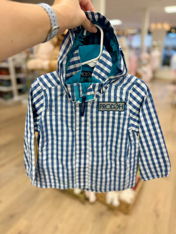 Prodoh Rain Jacket- Navy Gingham