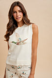 Sleeveless Mallard Top