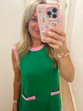 Pink & Green Athleisure Pocket Dress