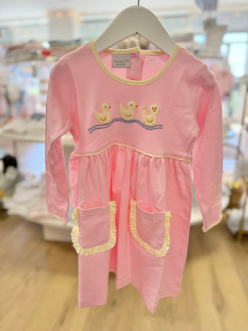 Squiggles by Charlie Pink Duck Trio Dress
