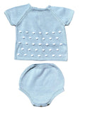 Mi Lucero Blue Dotted Diaper Set