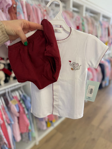 Magnolia Baby Elephant Football Diaper Set