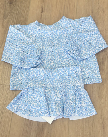 Honesty Blue Mini Floral Skort