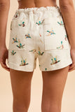 Mallard Print Relaxed Shorts