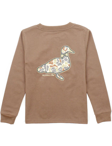 Properly Tied Walnut Field Camo Long Sleeve Tee