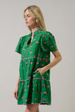 Vivi Green Floral Dress