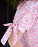 Be Elizabeth Pink Floral Baby Doll Top