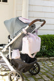 TRVL Pink Pimlico Stripe Quilted Stroller Bag