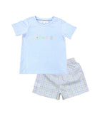 Percy & Tyne Hand Embroidered ABC Boys Short Set