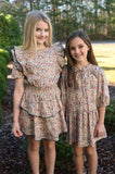 Pleat Collection Jewel Floral Eve Dress
