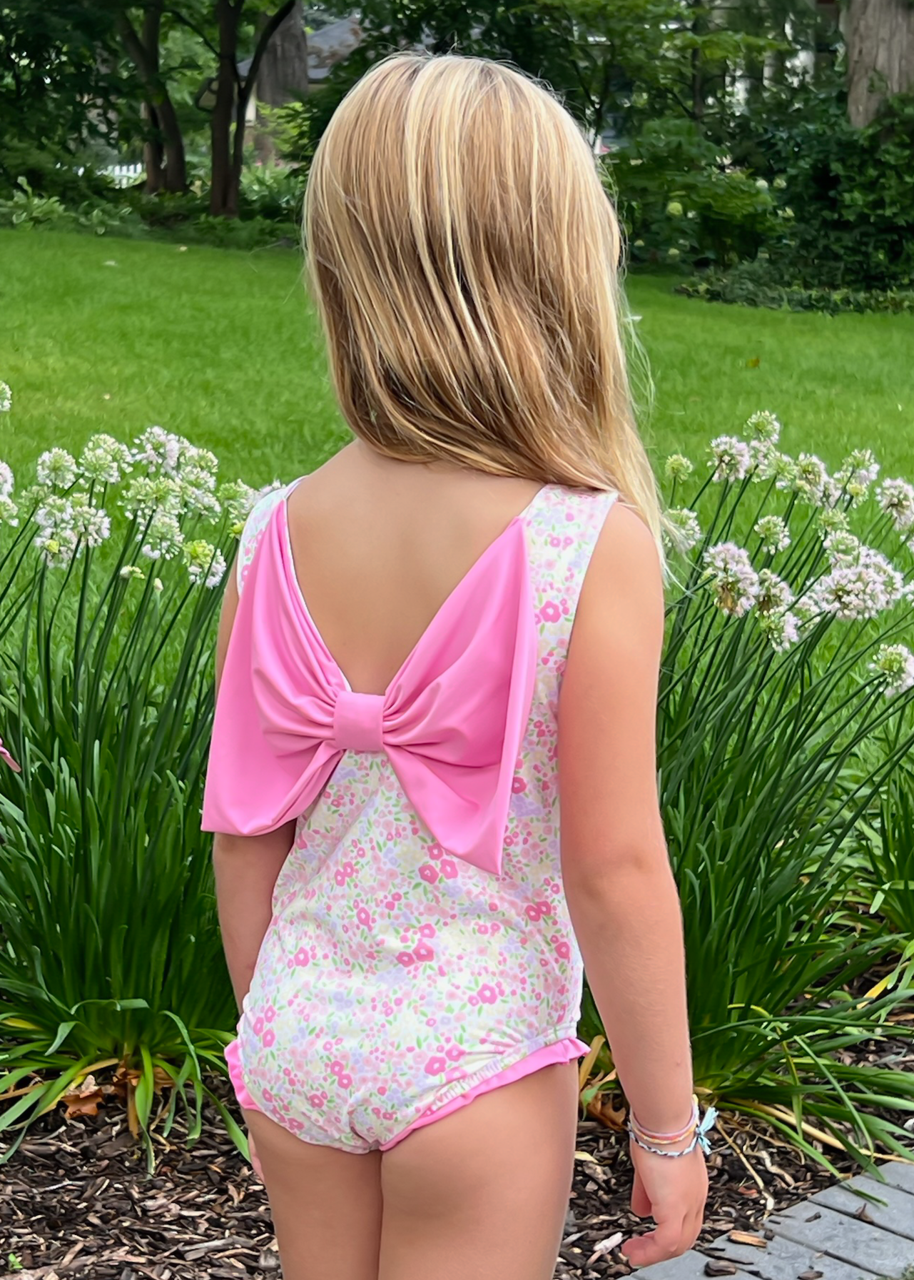 James & Lottie Fuchsia Floral Lottie One Piece Swimsuit – Pink
