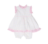 The Oaks Apparel Pastel Swiss Dot Bloomer Set