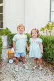Trotter Street Pumpkin Ribbon Banded Short Set