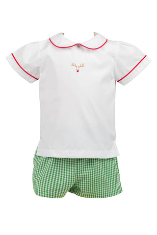 The Proper Peony Remi Reindeer Short Set