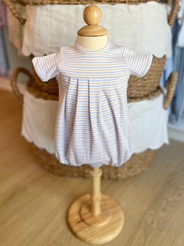 Squiggles by Charlie Blue/Tan Stripe Bubble