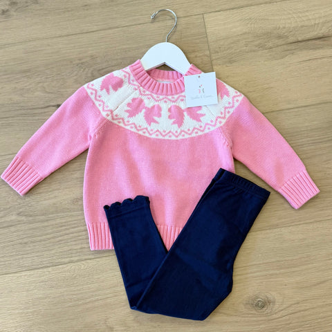 Maddie & Connor Pink Bow Sweater
