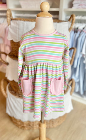 Squiggles by Charlie Aruba Stripe Pocket Dress