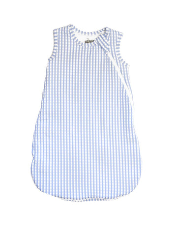 The Uptown Baby Blue Gingham Bamboo Sleep Bag