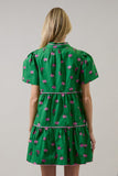 Vivi Green Floral Dress