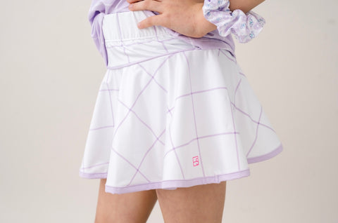 Set Athletics Pure Coconut Windowpane Quinn Skort