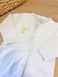 Squiggles by Charlie Pale Blue Ducks & Bees Day Gown