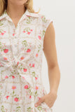 Cream Floral Patchwork Dress