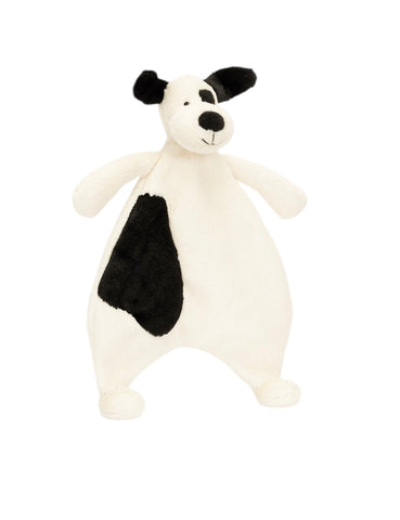 Jellycat Bashful Black & Cream Puppy Comforter