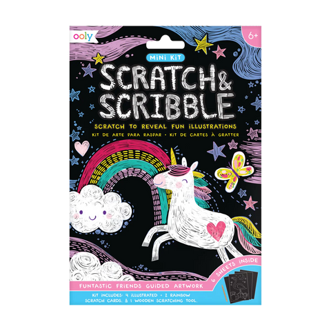 Ooly Mini Scratch & Scribble Art Kit: Funtastic Friends