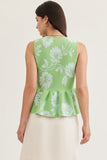 Celery Peplum Top