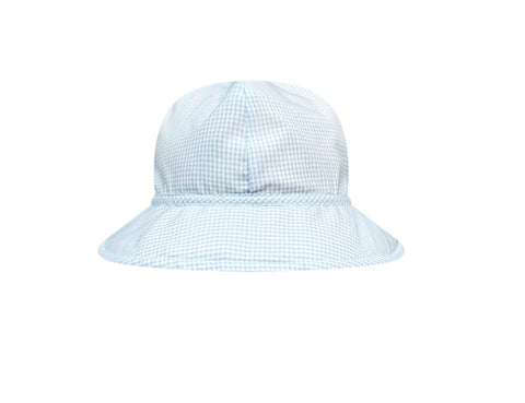 Lullaby Set Blue Minigingham Beach Hat