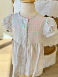 Anvy Kids Pink Pastel Plaid Button Front Dress Dress