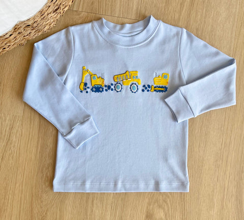 Squiggles by Charlie Blue Construction Trio Long Sleeve Tee