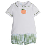 Little English Applique Peter Pan Banded Set