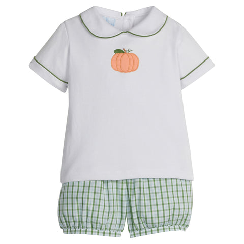 Little English Applique Peter Pan Banded Set