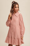 Front Button Collared Dress