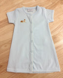 Squiggles by Charlie Pale Blue Pony Short Sleeve Day Gown