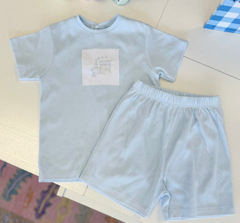 Auraluz Pale Blue Knit Train Set
