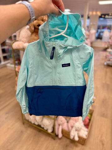 Prodoh Wind Breaker- Navy & Aqua Color Block