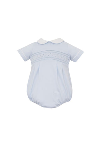Petit Bebe Knit Light Blue Smocked Bubble
