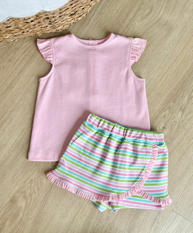 Squiggles by Charlie Aruba Rainbow Skort Set