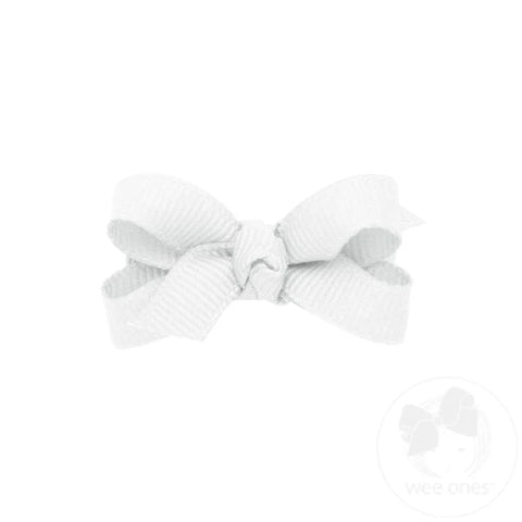 Wee Ones Baby Bow- White