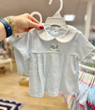 Petit Bebe Blue Gingham Bunny Set
