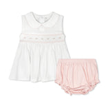 Lullaby Set Pima Pink Flowers Bloomer Set