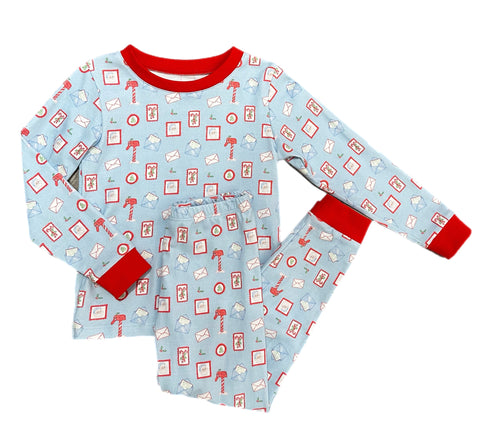 James & Lottie Pima Boys Letters to Santa Pajama Set