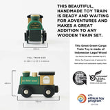 Le Toy Van Great Green Train with Carriage