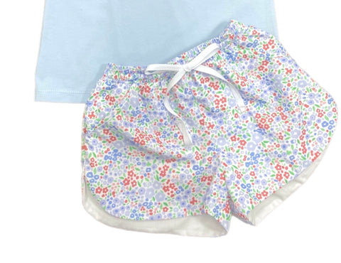 Be Elizabeth Patriotic Floral SHORTS *Pre Sale*