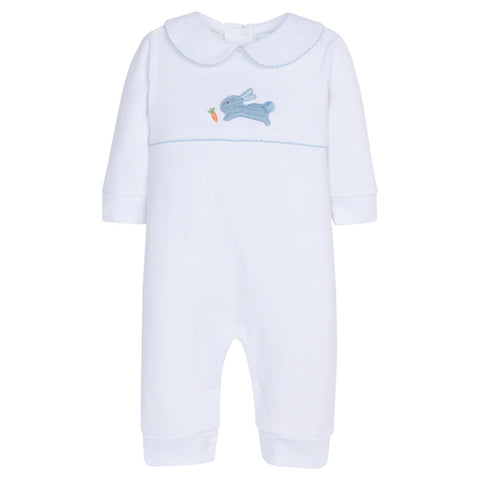 Little English Blue Crochet Bunny Playsuit