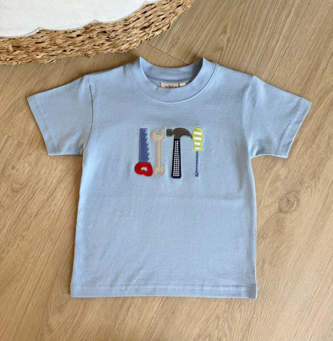 Luigi Kids Sky Blue Tools Trio Tee